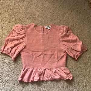 Express Pink Puff Sleeve Blouse